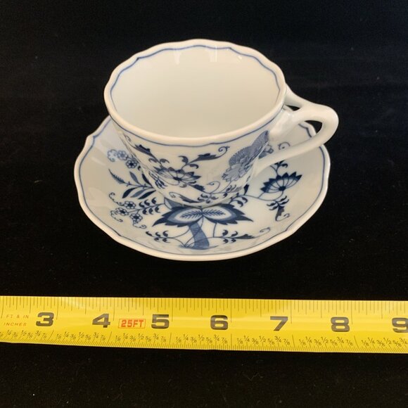 3 Blue Danube Porcelain Coffee Cups w/Saucers Japan Demitasse Rectangle Mark - Picture 9 of 10